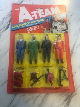 Vintage 1983 Galoob The A Team Soldiers Of Fortune 4 Pack Set On Card