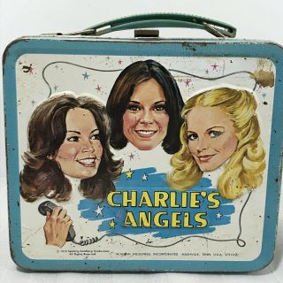 Charlies Angels Metal Lunch Box And Thermos Vintage 1978 Aladdin