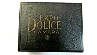 Antique Expo Camera Co.  Nyc.  Police Expo Camera/ Box/ English Bobby (cop) Nr