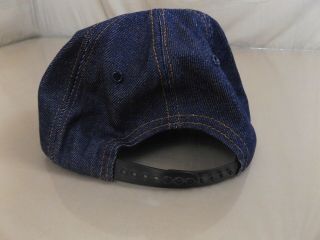 Vintage CAT Caterpillar Patch Denim Snapback Trucker Hat Cap U.  S.  A.  NOS ? 3