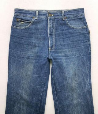 B297 VTG Sergio Valente Men ' s Straight Leg Jeans sz 34x36 (Mea 32x35.  5 unhemmed) 4