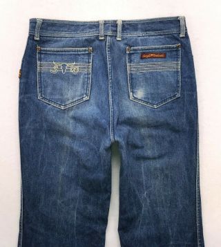 B297 VTG Sergio Valente Men ' s Straight Leg Jeans sz 34x36 (Mea 32x35.  5 unhemmed) 5