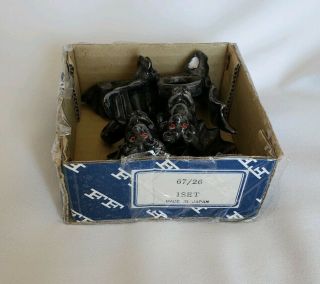 RARE Fitz & Floyd FF Made in Japan 4 Ceramic Bat Napkin Rings Vintage Halloween 3