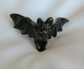 RARE Fitz & Floyd FF Made in Japan 4 Ceramic Bat Napkin Rings Vintage Halloween 4