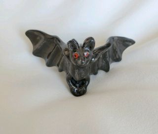 RARE Fitz & Floyd FF Made in Japan 4 Ceramic Bat Napkin Rings Vintage Halloween 6