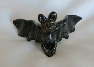 RARE Fitz & Floyd FF Made in Japan 4 Ceramic Bat Napkin Rings Vintage Halloween 8