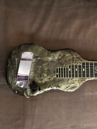 RARE Vintage Dickerson Lap Steel Electric Guitar W Matching Dickerson Amplifier 4