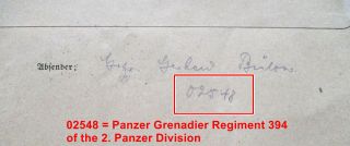 Translated German fieldpost letter - Panzer Regiment - Partisans dead comrade 2
