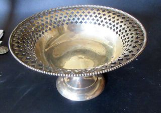 Antique Gorham Sterling Silver Hallmarked Pedestal Dish Bowl
