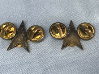 WW2 US Army General Staff Corps Officer Insignia Pair - NS Meyer Sterling Silver 4