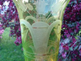Rare Pairpoint Osirus Vase Canaria Yellow 11