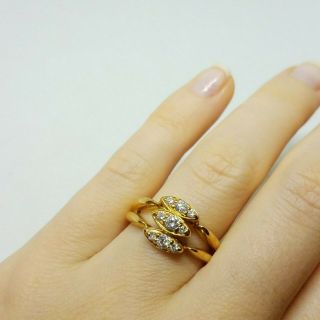 Christian Dior Vintage 18k Yellow Gold Diamond Ring 0.  76 Ctw 4.  2 G