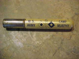 Rare Camp Murphy Top Secret Base Ww2 Cigarette Lighter Signal Corps Logo Florida