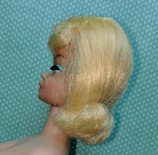 Vintage Barbie American Girl side part PlatinumBlonde Fashion Queen Wig RARE/HTF 3