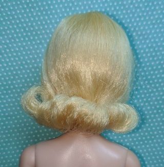 Vintage Barbie American Girl side part PlatinumBlonde Fashion Queen Wig RARE/HTF 4