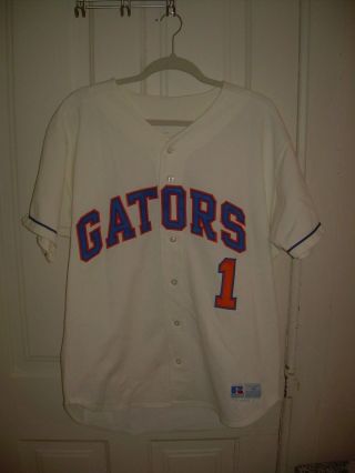 Vintage Russell Athletics Florida Gators Baseball Jersey 46 Euc