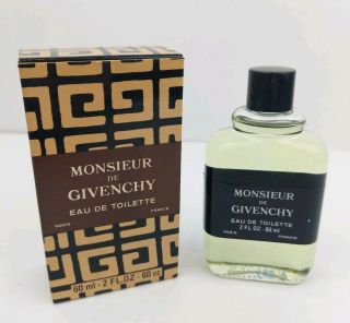 NOS Vtg 90s Monsieur de Givenchy 2 oz 60 ml Eau de Toilette EDT formula 2