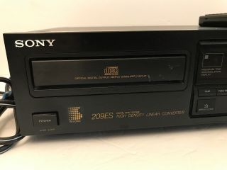 Vintage Sony CDP - 209ES Compact Disk CD Player Deck - Variable Out - With Remote 3