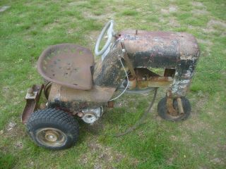 Rare Vintage Early 1950 ' s Hiller Yard Hand Tractor 3 Wheeler Model 100 3