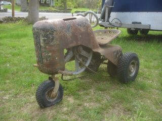 Rare Vintage Early 1950 ' s Hiller Yard Hand Tractor 3 Wheeler Model 100 7