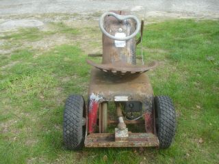 Rare Vintage Early 1950 ' s Hiller Yard Hand Tractor 3 Wheeler Model 100 8