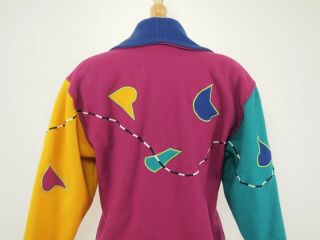 1980s CINDY OWINGS DESIGNS Vintage Colorful Wool Shawl Collar Jacket M 5