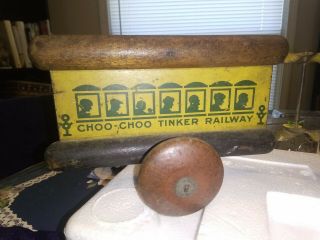 VINTAGE TOY TINKERS,  CHOO - CHOO TINKER RAILWAY TRAIN PULL TOY 3