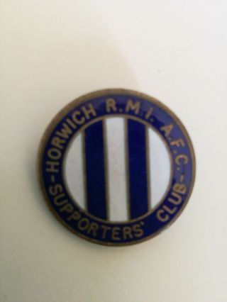 Vintage Enamel Horwich Rmi Football Supporters Badge