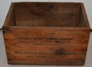 Vintage Wood Winchester 12 Ga Staynless Ranger Ammo Box Crate