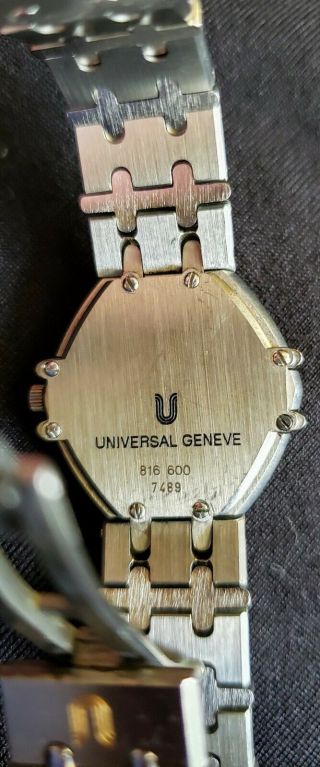 Vintage Universal Geneve Swiss Watch Sport Bracelet Stainless Steel Ladies 8