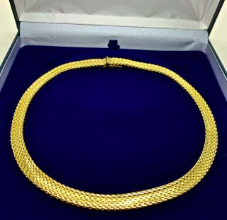 Vintage Jewellery Signed Grosse 65 (christian Dior) Gold Plated Necklace