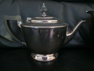 Mappin and Webb Art Deco 4 Piece Silver Plate Tea Set 3