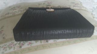 Vintage LOEWE Madrid 1846 Black Leather Clutch,  Purse,  Bag 7