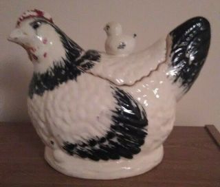 1930 To 1950 Vintage Chicken Cookie Jar Morton Pottery Company Morton Illinois