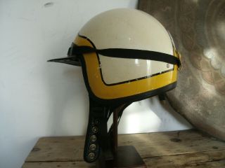 vintage motorcycle helmet.  kurzal wall of death.  classic car bike scooter 2