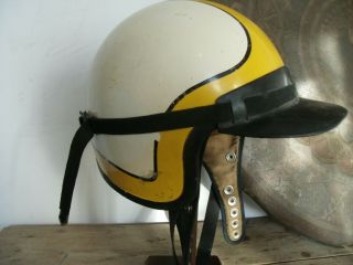 vintage motorcycle helmet.  kurzal wall of death.  classic car bike scooter 3