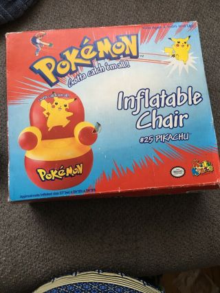Vintage Pokemon 25 Pikachu Inflatable Chair