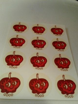 Vintage Matte Ctp77 1977 Good Candy Apple Scratch And Sniff Stickers