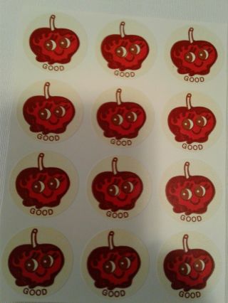 Vintage MATTE CTP77 1977 Good Candy Apple Scratch and Sniff Stickers 2
