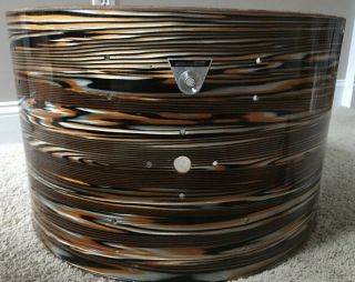 Vintage Ludwig Standard Drum Set Shells Gold Strata 13/16/22 WOW 7