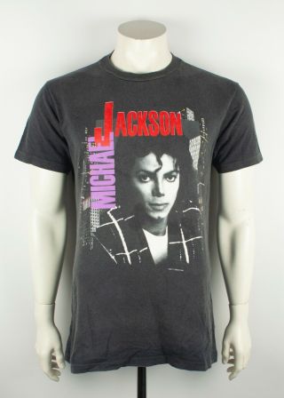 Vtg Michael Jackson Bad Tour 1988 Europe T - Shirt Tee Size L