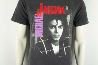 Vtg Michael Jackson Bad Tour 1988 Europe T - Shirt Tee Size L 3