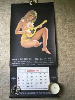 Vintage Pin Up Advertising Calendar