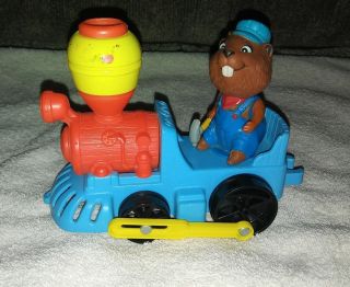 Vintage HUB BUBS - Happy Hollow Train with 3 Character Figures - Mattel 1970 ' s - RARE 2