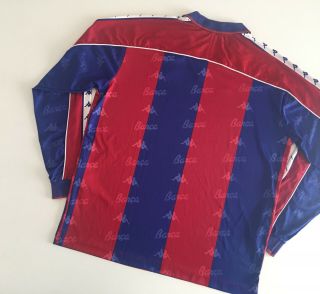 BARCELONA FC 1992/95 Home LS Football Shirt L Soccer Jersey KAPPA Vintage Maglia 2