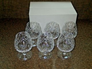 Set Of (6) Vintage Rogaska Crystal Glass Gallia Brandy Wine Glass