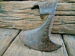 Old Early Rare Vintage Indo Persian Iron Hand Carved Battle Axe Head - 4