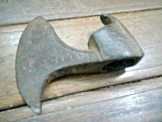 Old Early Rare Vintage Indo Persian Iron Hand Carved Battle Axe Head - 6