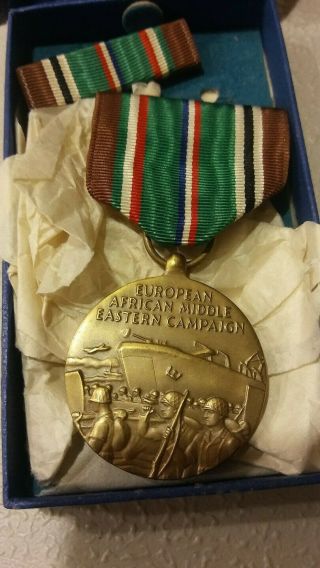 Ww2 Us European African Middle Eastern Campaign Badge