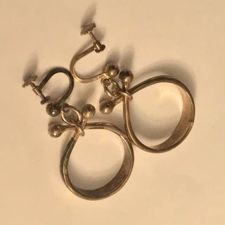 Anna Greta Eker AGE Norway Modernist Sterling Silver Earrings jewelry - 2